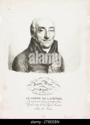 Jr. Boilly. 1820. Istituto reale di Francia. Accademia delle Scienze (Zoologia). LE COMTE DE LACÉPÈDE, (Bernard, Germain, Etienne, de la ville sur illou.) Gran Croce della Legione d'Onore, Pace di Francia Foto Stock