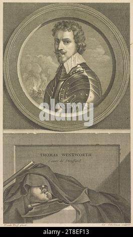 THOMAS WENTWORTH conte di Strafford. Van der Werff Pinxit. Auto. Simonneau Sculpsit Foto Stock