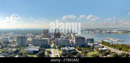 Baton Rouge, USA - 23 ottobre 2023: Vista panoramica del centro di Baton Rouge al mattino, Louisiana, USA Foto Stock