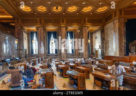 Baton Rouge, USA - 23 ottobre 2023: All'interno dell'edificio del campidoglio a Baton Rouge, USA. Foto Stock