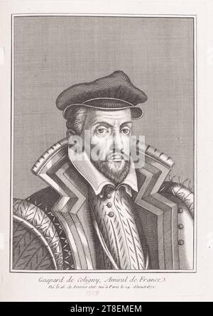 Gaspard de Coligny, ammiraglio di Francia. Nato il 16. Febbraio 1516: Ucciso a Parigi il 24 agosto 1572 Foto Stock