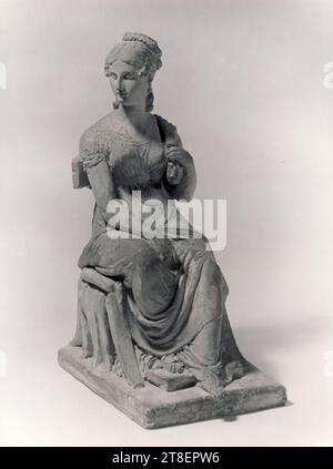 Signora seduta, Bertel Thorvaldsen, 1770-1844, presumibilmente 1815 - presumibilmente 1820, Scultura, Statuette, ghisa, altezza 44,3 cm, scultura, europea, modernità (1800 - 1914 Foto Stock