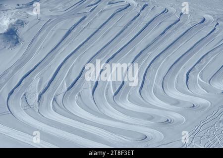 Sci da corsa, piste di fondo nelle Alpi Foto Stock