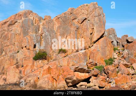 La formazione rocciosa di granito Castle Rock a Castle Rock Beach, Dunsborough, sud-ovest dell'Australia occidentale. Foto Stock