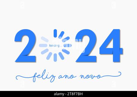 2024 - felice anno nuovo - auguri 2024 background Illustrazione Vettoriale