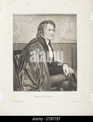 Ritratto di Thorvaldsen in costume della San Luca-Academy, non prima del 1814, Graphic Art, Aquatint, Paper, Color, inchiostro stampante, Aquatint, Printet, altezza (dimensioni piastra) 190 mm, altezza (formato carta) 238 mm, larghezza (formato piastra) 148 mm, larghezza (formato carta) 200 mm, BERTEL THORVALDSEN, C.V. Eckersberg pinx., Pacht & Crone., Graphic Design, europea, modernità (1800 - 1914 Foto Stock