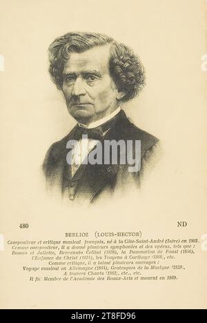 Cartolina dai Musei reali di Arte e storia - Brux.: Serie B.P.223. 480. N/A.. BERLIOZ (LOUIS-HECTOR), compositore francese e circo musicale, nato a Côte-Saint-André (Isère) nel 1803. Come compositore, ha dato diverse sinfonie e opere, come: Roméo et Juliette, benvenuto Cellini (1838), The Damnation of Faust (1846), The Childhood of Christ (1854), The Trojans in Carthage (1806), ecc., come critico, ha lasciato diverse opere: musical Journey in Germany (1844), Grotesque Music (1859), Through Songs (1862) ecc.. Foto Stock