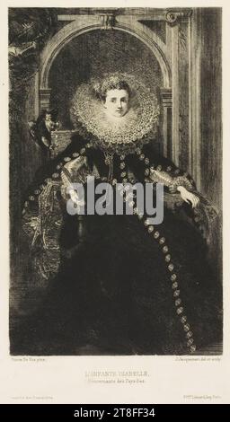 Simon De Vos, Pinx. J. Jacquemart, del. e scolpire. INFANTA ISABELLA, governante dei Paesi Bassi. Gazette des Beaux-Arts Fois. Liénard, Imp. Parigi Foto Stock