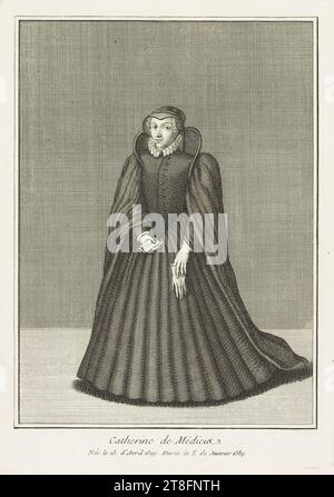 Catherine de Médici, nata il 13 aprile 1519: Morta il 5 gennaio 1589 Foto Stock