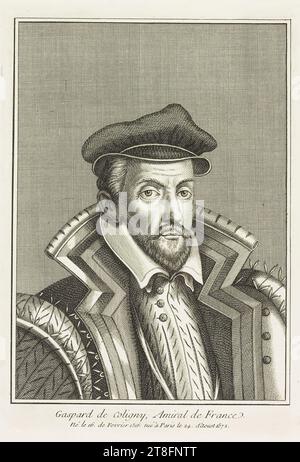 Gaspard de Coligny, ammiraglio di Francia. Nato il 16 febbraio 1516: Ucciso a Parigi il 24 agosto 1572 Foto Stock