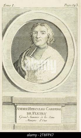 ANDRE-HERCULES CARDINALE, DE FLEURY, Gran Cappellano della Regina, Ministro di Stato. Volume I. pagina. I43 Foto Stock