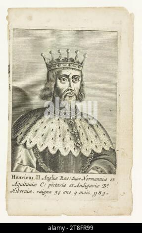 Enrico II Re d'Inghilterra: Duca di Normandia e, Aquitania C: Pictavie e Andigavie D9., Hibernia, raigna 34 anni 9 mesi. jj89 Foto Stock
