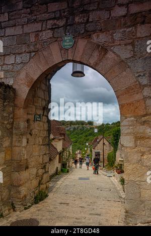 Dordogne Estate 2023 città di Rocamadour e paesaggi abbeyand dell'area circostante Foto Stock