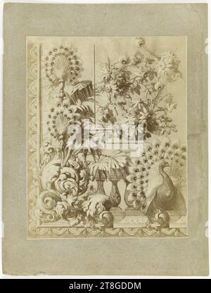 Collezione fotografica di motivi ornamentali. Disegno industriale di Javet, fotografo, circa 1880, IV quarto del XIX secolo, fotografia, stampa in albume, dimensioni - montaggio:, altezza: 35,8 cm, larghezza: 27,1 cm, dimensioni - lavoro: altezza: 26,4 cm, larghezza: 20,9 cm Foto Stock