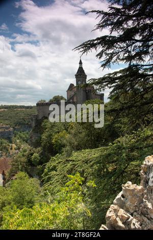 Dordogne Estate 2023 città di Rocamadour e paesaggi abbeyand dell'area circostante Foto Stock