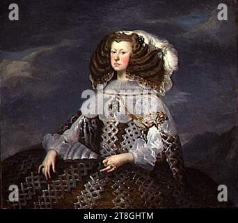 Retrato de la reina Doña María Ana de Austria, Foto Stock