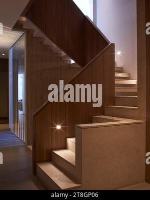Scala. Hotel Casa Polanco, città del Messico, Messico. Architetto: Gantous Arquitectos, 2022. Foto Stock