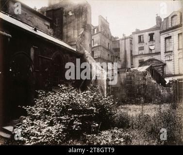 Giardini dell'ex Hotel-Dieu (hotel Isaac de Laffemas), contro la chiesa di Saint-Julien-le-Pauvre, 5° arrondissement, Parigi, Atget, Eugène (Jean Eugène Auguste Atget), fotografo, fotografia, arti grafiche, stampa albumen, dimensioni - lavoro: altezza: 17,9 cm, larghezza: 21,8 cm Foto Stock