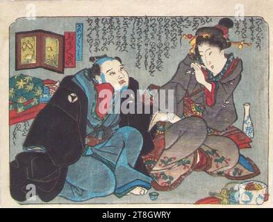 Utagawa-School-shunga19. Foto Stock