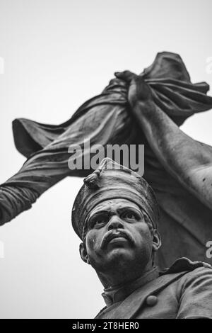 Los Hijos del Estado de Veracruz Defensores de la Pátria, statua, parco centrale, Orizaba, Veracruz, 2022 Foto Stock