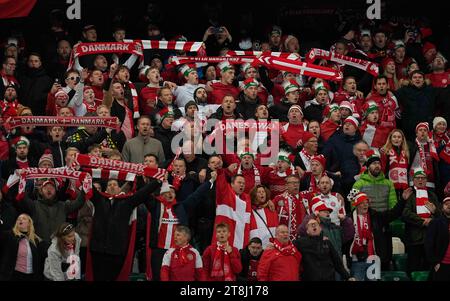 Windsor Park, Belfast, Irlanda del Nord. 20 novembre 2023. Irlanda del Nord contro Danimarca, a Windsor Park, Belfast, Irlanda del Nord. Ulrik Pedersen/CSM/Alamy Live News Foto Stock