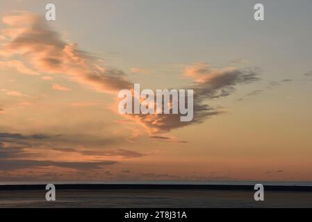 Alba a Gerdi, Islanda meridionale Foto Stock