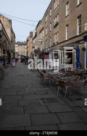 Margaret's Buildings, Bath, Somerset, Inghilterra Foto Stock