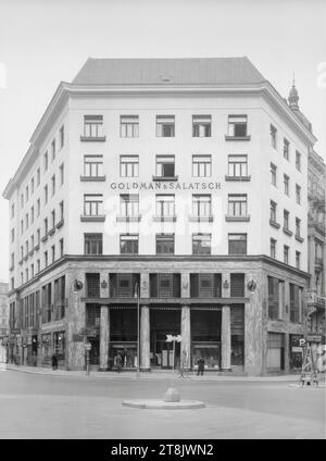 Goldman & Salatsch Commercial Building, Vienna I., Michaelerplatz 3, facciata Michaelerplatz, 1909-1911, negativo, vetro negativo, piastra: 24 x 18 cm, Austria Foto Stock