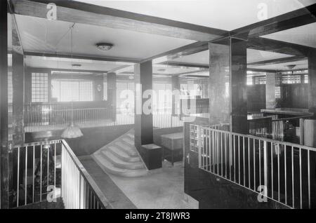 Goldman & Salatsch edificio commerciale, Vienna I., Michaelerplatz 3, mezzanino, vista dal magazzino di tessuti verso la sala ricevimento, 1909-1911, negativo, negativo vetro negativo, targa: 18 x 24 cm, Austria Foto Stock