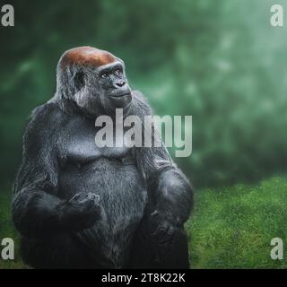 Pianura occidentale (Gorilla gorilla gorilla gorilla) Foto Stock