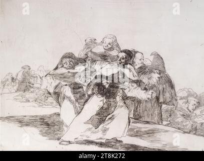 Los Desastres de la Guerra: Todo va revuelto - Everything Goes Wrong, Los Desastres de la Guerra, Francisco José de Goya y Lucientes, Fuendetodos, Aragón 1746 - 1828 Bordeaux, 1815-1820, 1a edizione 1863, stampa, incisione, piastra : 17,5 x 21,7 cm, l.o. '42'; r.o. '42'; M.u. 'Todo va revuelto Foto Stock