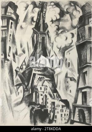 Torre Eiffel, Robert Delaunay, Parigi 1885 - 1941 Montpellier, 1919, stampa, litografia; Chalk, 71,4 x 55 cm, Mr. "La Tour 1919", stampato Foto Stock