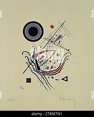 Vassily Kandinsky, 1922 - litografia blu a colori su carta a tessitura. Foto Stock