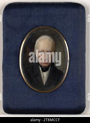 Francesco i, Imperatore d'Austria, Peter Fendi (Vienna 1796 - 1842 Vienna), 1834, disegno, acquerello su avorio, 4,8 x 3,7 cm Foto Stock