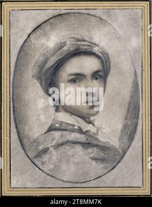 Anton Raphael Mengs, autoritratto dell'artista all'età di ventidue anni, originale del 1784, disegno, silverpoint, grafite, su carta con primer di gesso, 17,3 x 13 cm, l.l. duca Alberto di Sassonia-Teschen Foto Stock