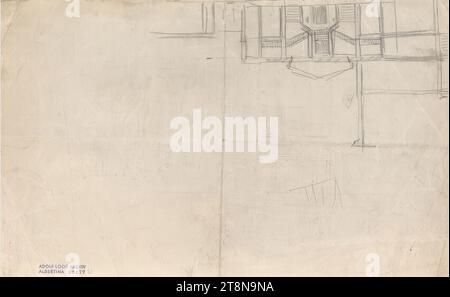 Development of the Modena Grounds, Vienna III., Salesianergasse/Strohgasse/Reisnerstrasse/Beatrixgasse, Facade sketches, 1922, disegno architettonico, carta da scrittura; matita, 209 x 338 mm Foto Stock