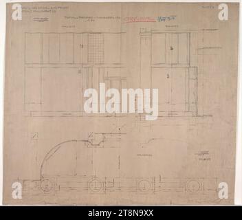 Haus am Michaelerplatz (edificio commerciale Goldman & Salatsch, Looshaus), Vienna I., Michaelerplatz 3, portale al piano terra, dettaglio, 29. VII 1910, 1910, disegno architettonico, carta da disegno; inchiostro, 742 x 852 mm Foto Stock