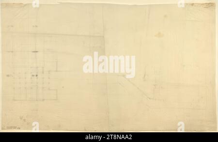 Development of the Horticultural Grounds, Vienna I., Parkring, planimetria, 1917, disegno architettonico, Transpapier; matita, 437 x 730 mm Foto Stock
