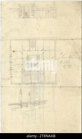 Sviluppo dei terreni orticoli, Vienna I., Parkring, planimetria, veduta dall'alto, 1917, disegno architettonico, carta; matita, 339 x 208 mm Foto Stock