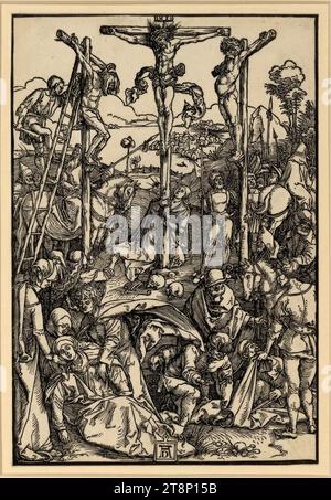 Piccolo Calvario, Albrecht Dürer (Norimberga 1471 - 1528 Norimberga), intorno al 1503/04, stampa, taglio su legno; foglio rifinito in platemark, foglio: 21,4 x 14,6 cm Foto Stock