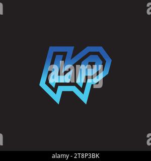 LP Initial Inspiration logo design esport e idee per clan di gioco Illustrazione Vettoriale