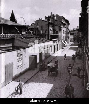 Via tedesca (via Nazionale) 1880-1890 circa, firenze. Foto Stock