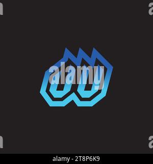 VV Initial Inspiration logo design esport e idee per clan di gioco Illustrazione Vettoriale