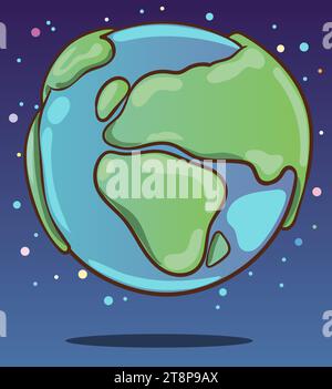 illustrazione vettoriale del mondo dei cartoni animati Illustrazione Vettoriale