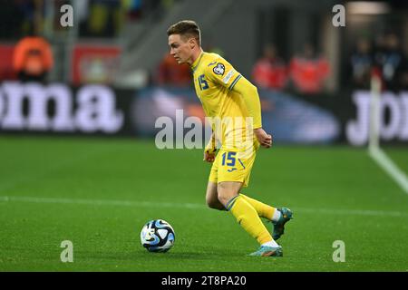 Leverkusen, Germania. 20 novembre 2023. Viktor Tsygankov (Ucraina) durante la partita UEFA 'European Qualifier 2023-2024 ' tra Ucraina 0-0 Italia allo Stadio BayArena il 20 novembre 2023 a Leverkusen, Germania. Credito: Maurizio Borsari/AFLO/Alamy Live News crediti: Aflo Co.. Ltd./Alamy Live News Foto Stock