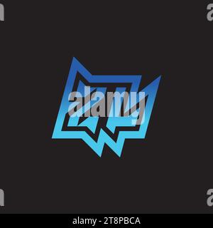 ZL Initial Inspiration logo design esport e idee per clan di gioco Illustrazione Vettoriale