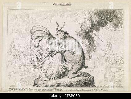 I vizi si affacciano sui nuovi incantesimi di proclamazione visti ultimamente sulle montagne del Galles, - o - la riconciliazione di Shon-ap-Morgan con la principessa delle fate - JS. GY. des. et fect. Foto Stock