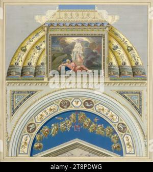 Le logge di Raffaello in Vaticano: Serie II/6, logge di Raffaello in Vaticano ('seconda parte delle Logge di Rafaele nel Vaticano'), 1776, stampa, incisione su copperplate, incisione colorata Foto Stock