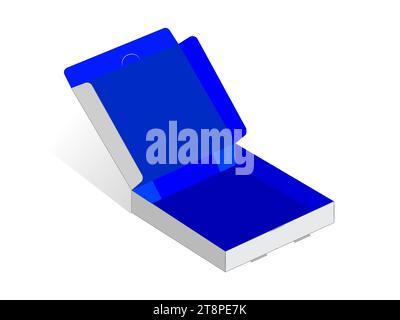 File vettore modificabile modello Dieline Pizza Box Illustrazione Vettoriale