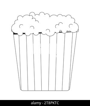 Oggetto cartoni animati con linea 2D in bianco e nero Illustrazione Vettoriale